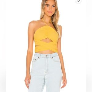 Superdown Harlie Halter Top - Yellow